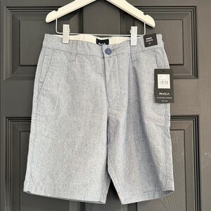 RVCA Boys Light Blue Flat Front Shorts